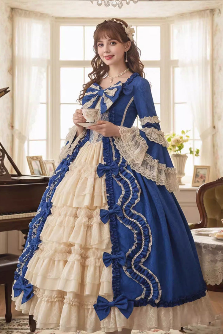 Victorian Princess Dress - Long Sleeve Ruffle Bow