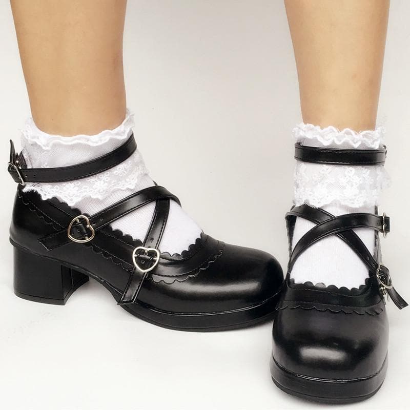 SP167935 Shoes Black Bow Detachable Made Lolita Custom