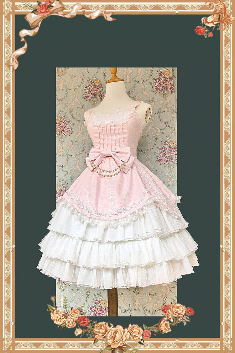 Pearl Box Slim Sweet Elegant Lolita JSK with Triple-Layered Bowknot