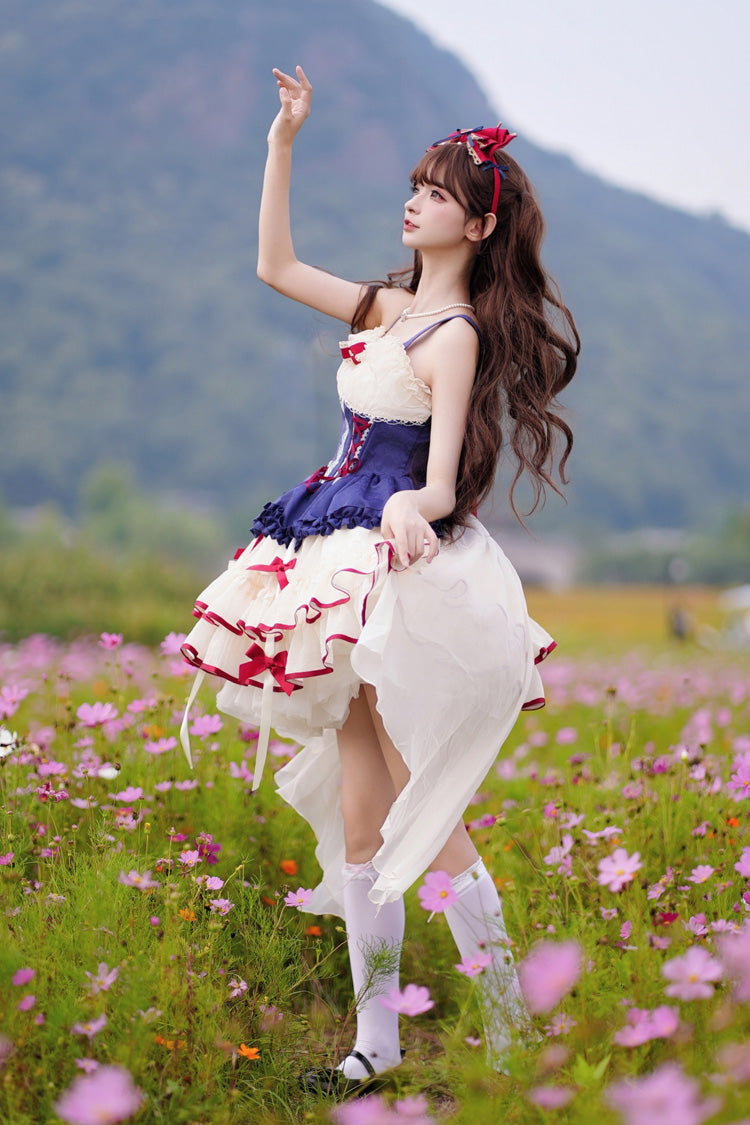 Blue Ballet JSK Dress with Snow White Print and Bow