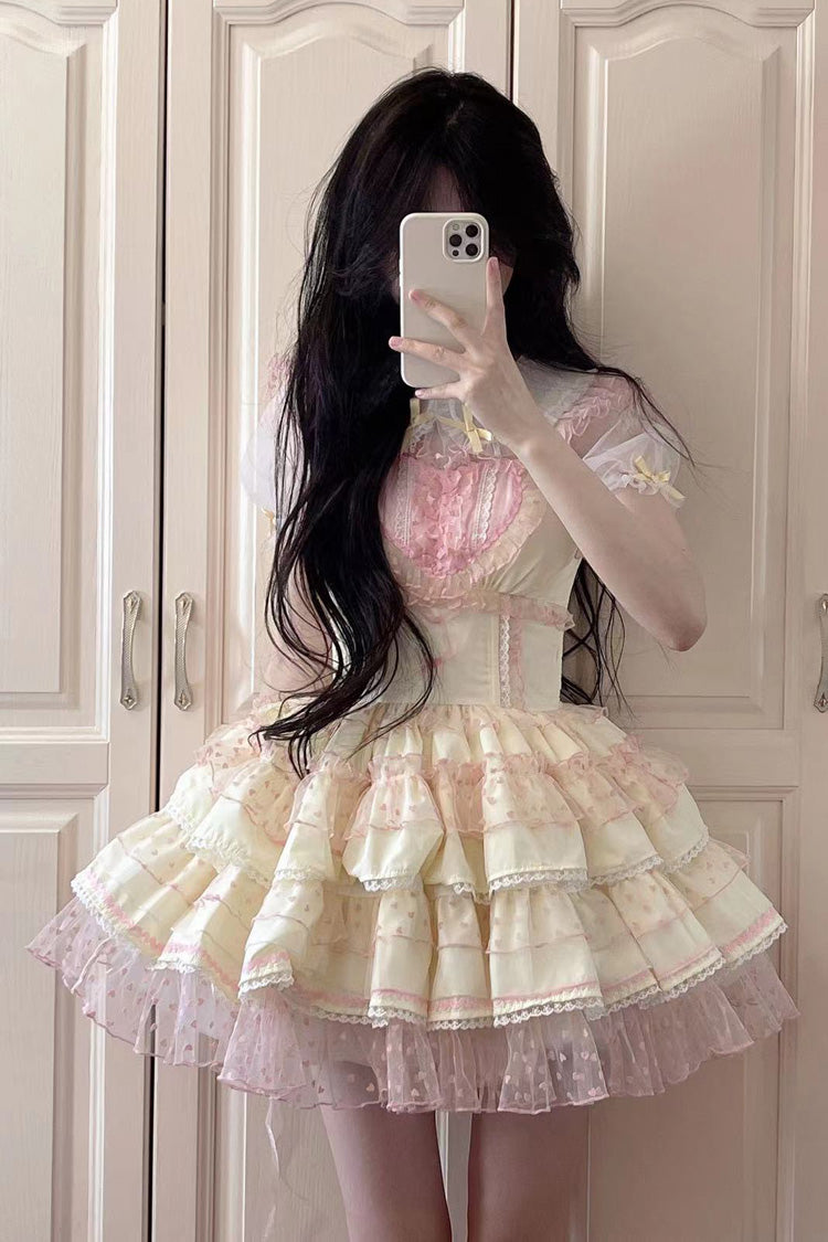 Dopamine Multilayer Lace Sweet Lolita Jumper Dress in 5 Hues