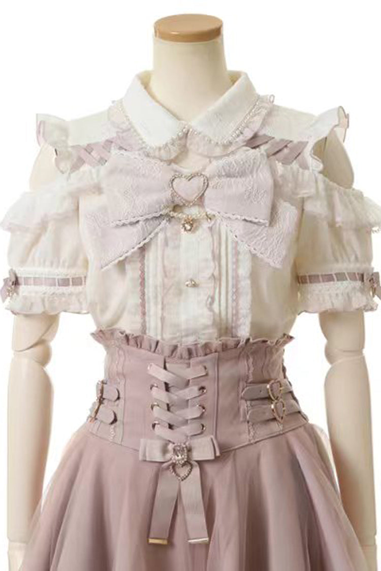 High Waist Mesh Buckle Skirt - Jirai Kei Fashion
