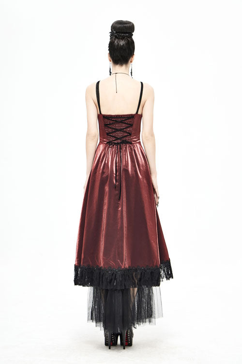 Tube Top Layered Red Gothic Dress
