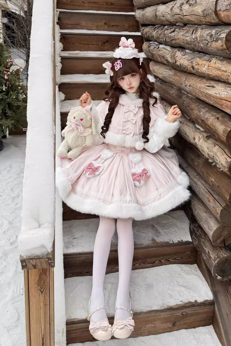 Furry Bow Sweet Lolita Dress