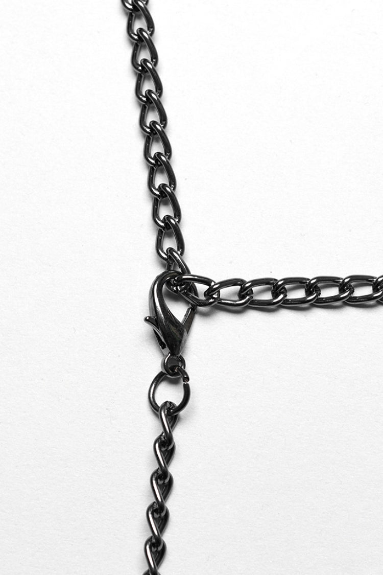 Skull Print Riveted Military Steampunk Choker