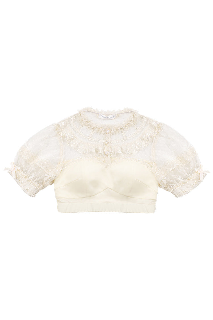 Puff-Sleeved Sweet Lolita Top with Detachable Pads