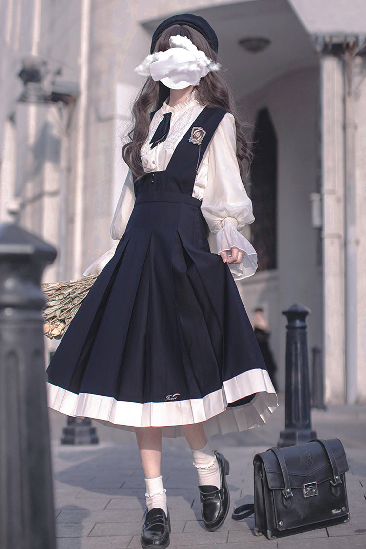 Azure Collegiate Elegant Sleeveless Jumper Gown