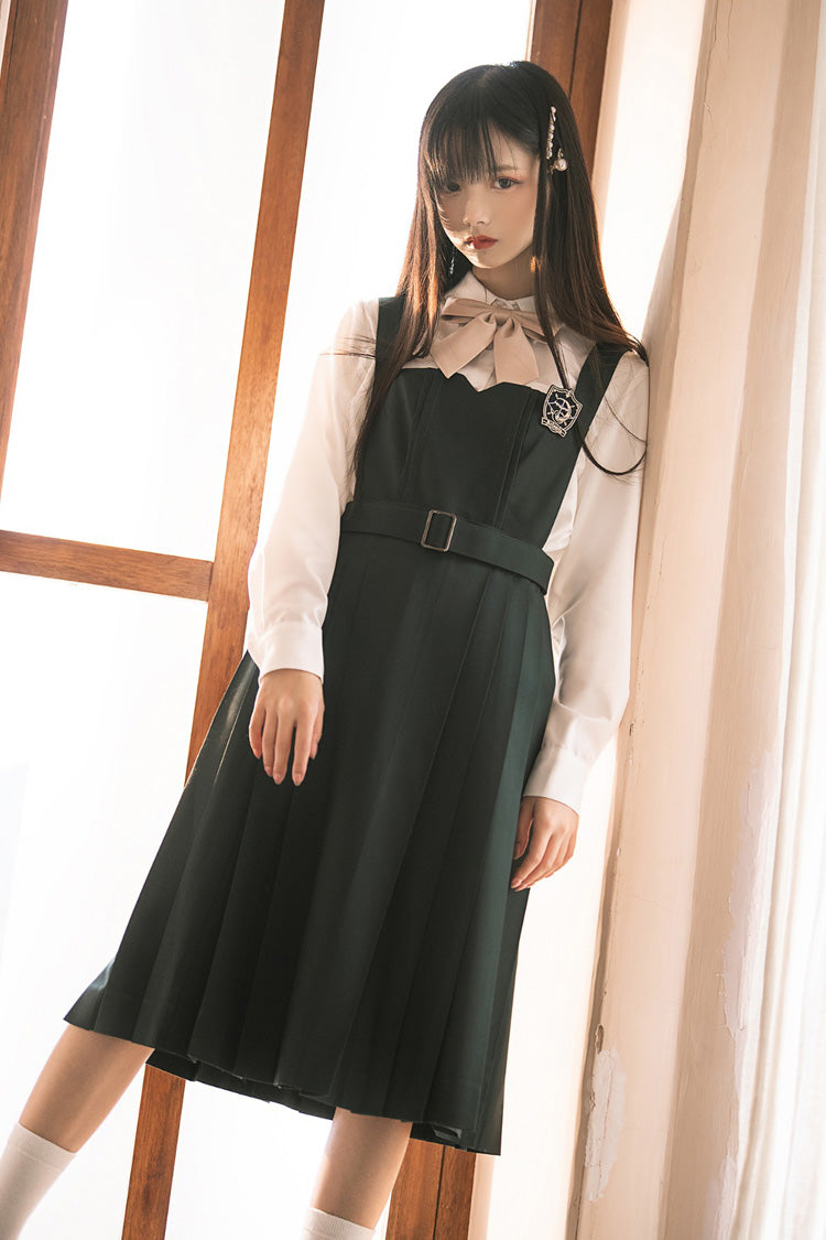 Green Artemis Collegiate Elegant Lolita Jumper Dress