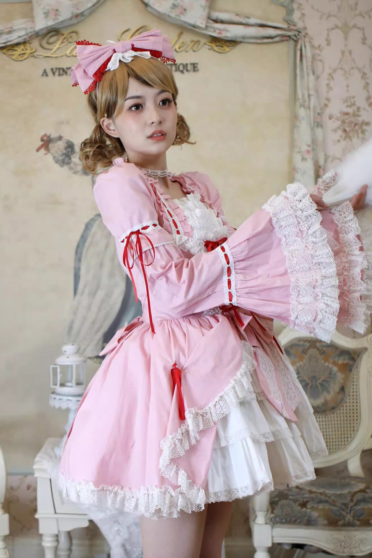 Sweet Lolita Dress with Multi-Layered Ruffle Cardigan - Miss Rella, 9 Colors