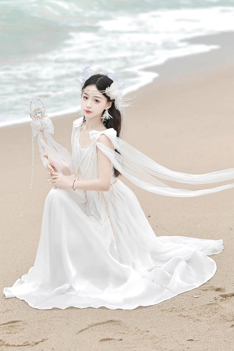 Ivory God's Messenger Greek Style Sleeveless Ruffle Elegant Lolita JSK