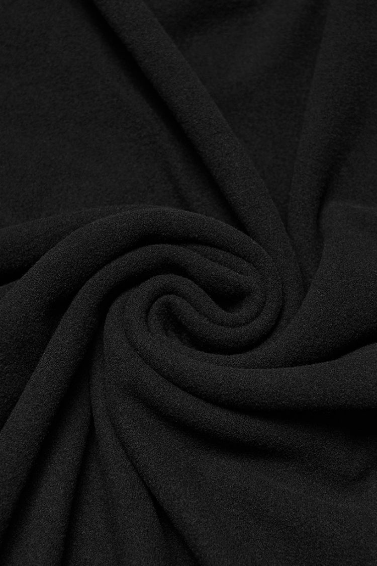 Shadow Crewneck Long-Sleeve Buckled Strappy Pleated Eyelet Punk Top for Men