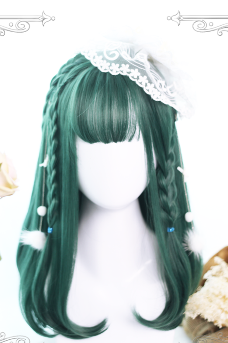 Emerald Long Curly Retro Lolita Hairpiece