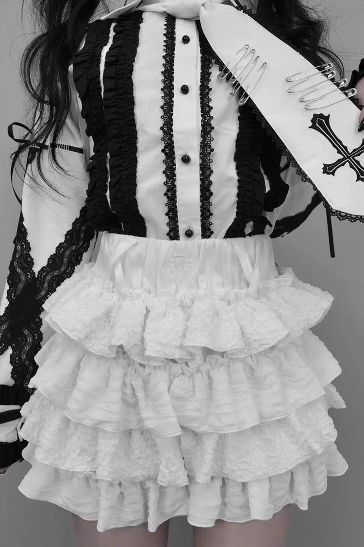 Multi-Layer Ruffle Skirt - Jirai Kei Charm