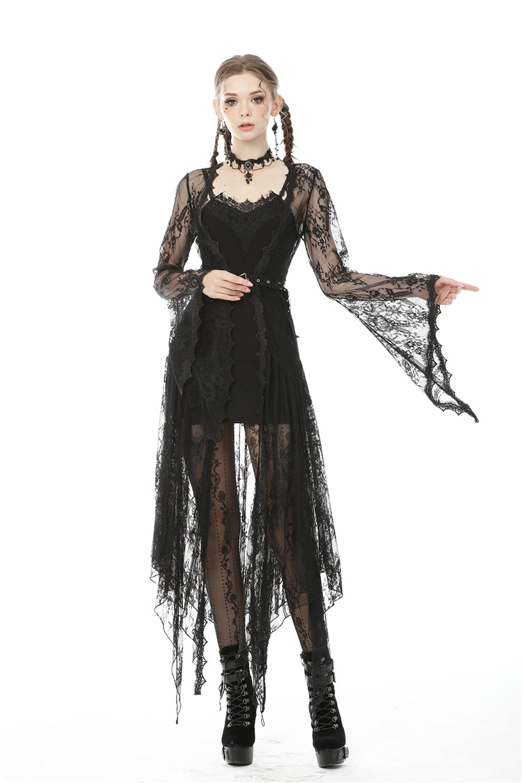 Black Lace Slim-Fit Daily Bodycon Dress