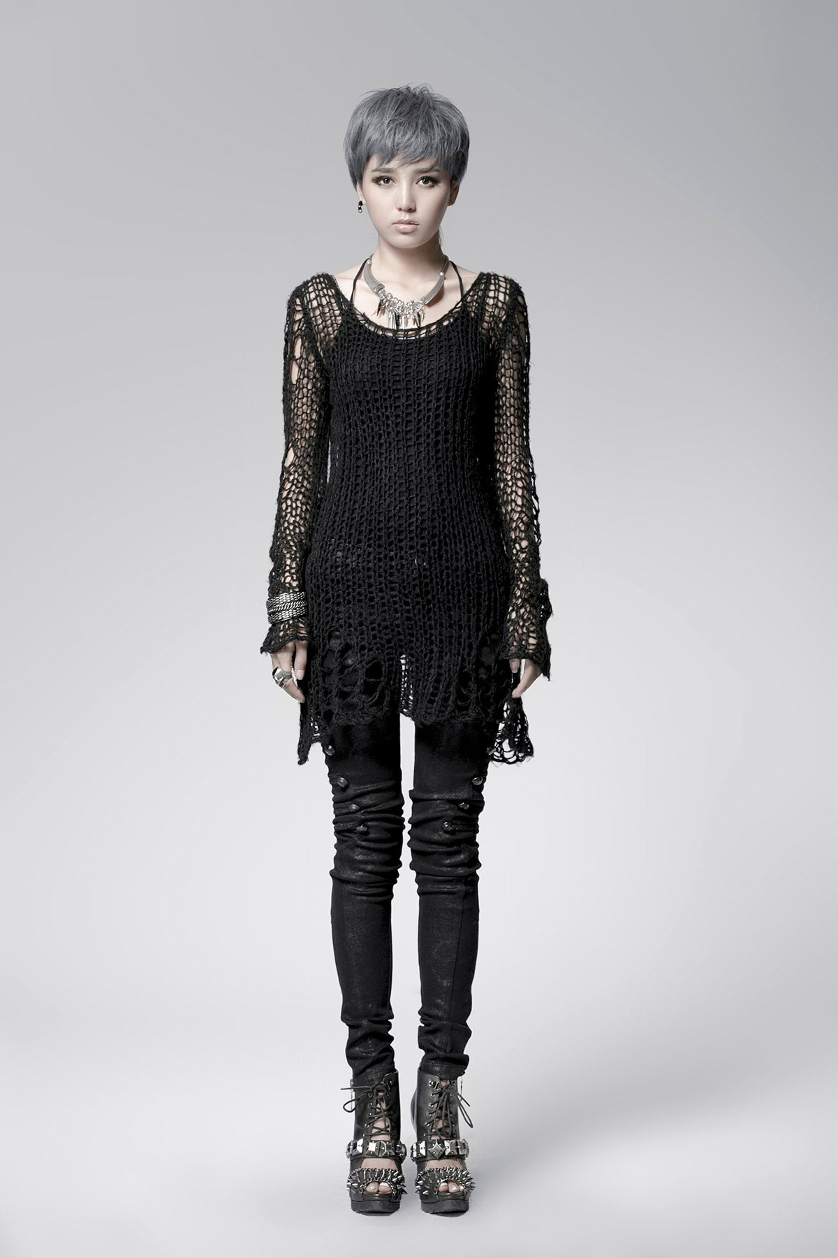 Women's Steampunk Sweater - Ripped Print, 3 Shades