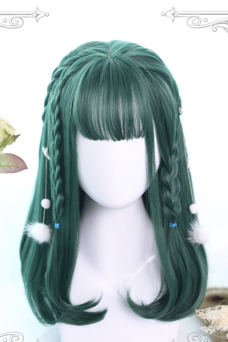 Emerald Long Curly Retro Lolita Hairpiece