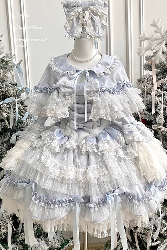 Multi Layer Bow Lace Sweet Princess Jsk - Girl Doll