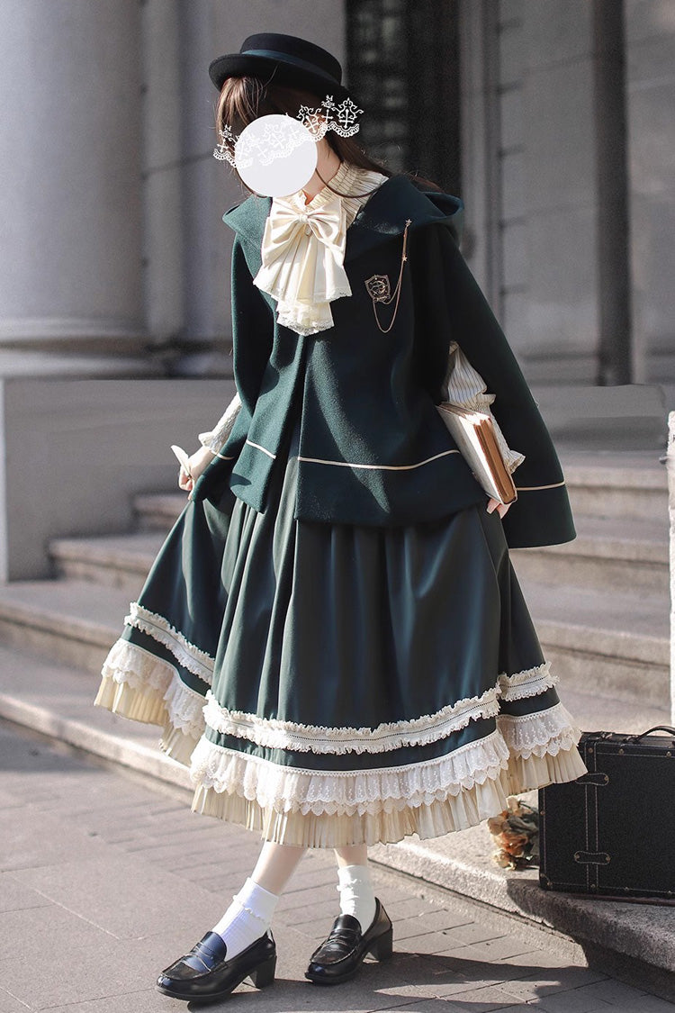 Green Bow Lace College Style Elegant Jumper - Artemis SP