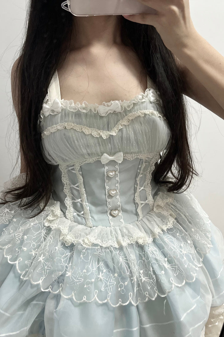 Blue Lemon Sea Salt Ruffled Lace Sweet Princess Jsk Dress