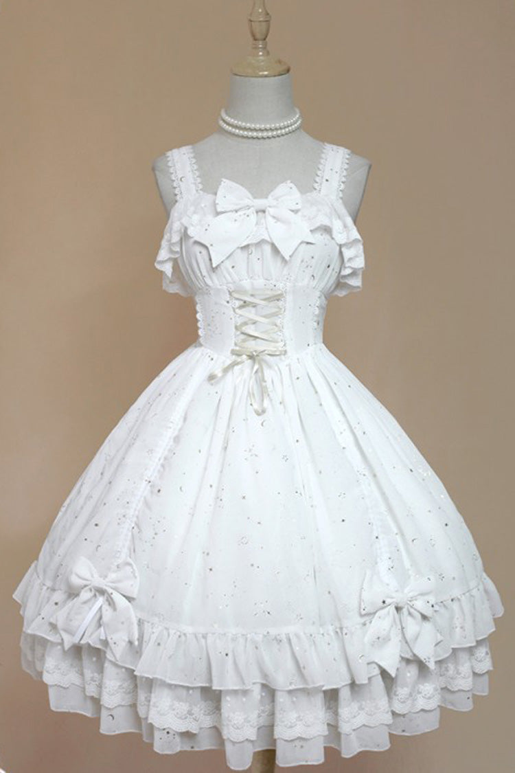 Layered Ruffle Corset Lace-Up Gothic JSK Dress
