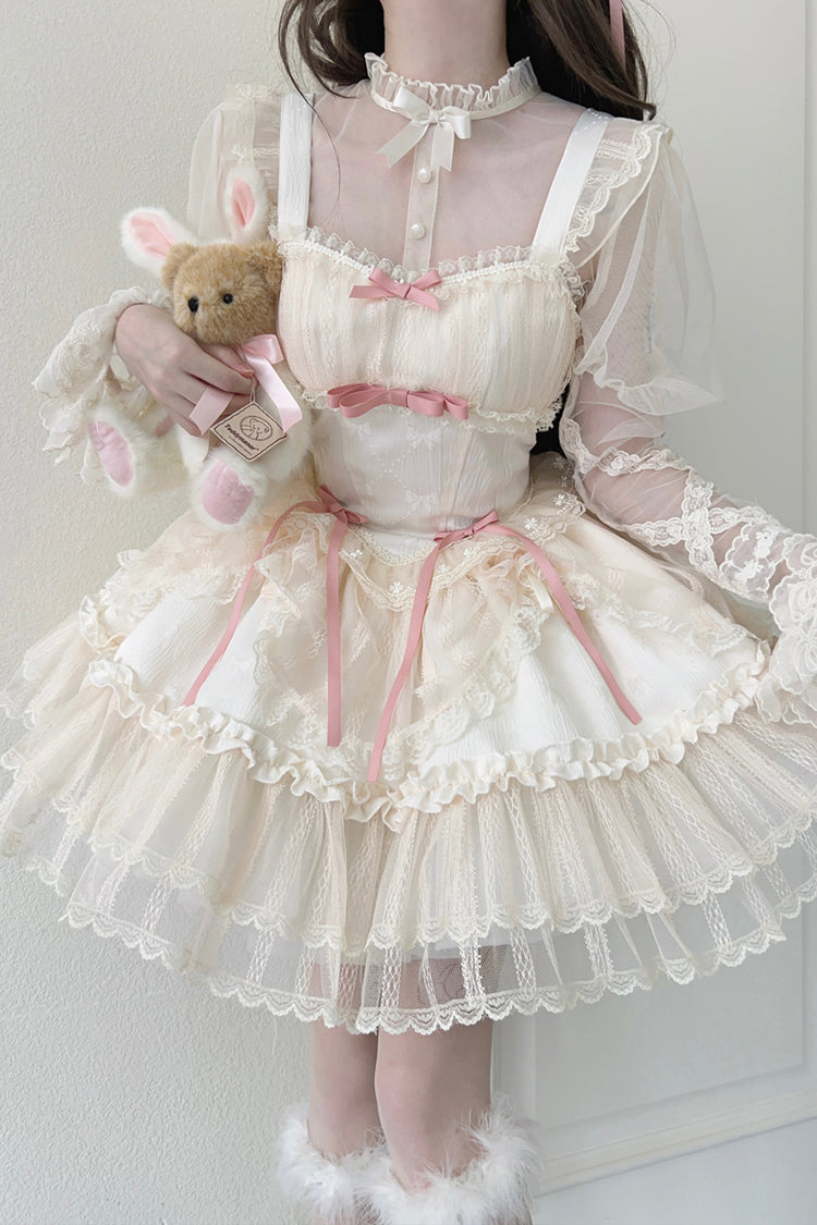 Ballet Lace JSK Dress with Bowknot in 4 Colors