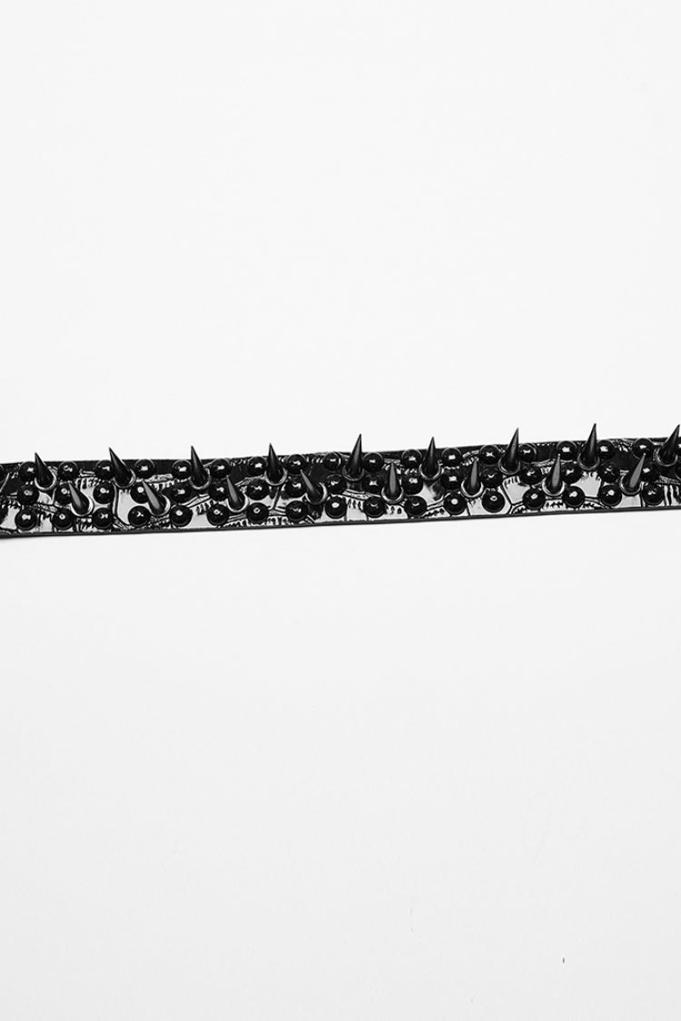 Faux Leather Steampunk Choker with Rivets for Women