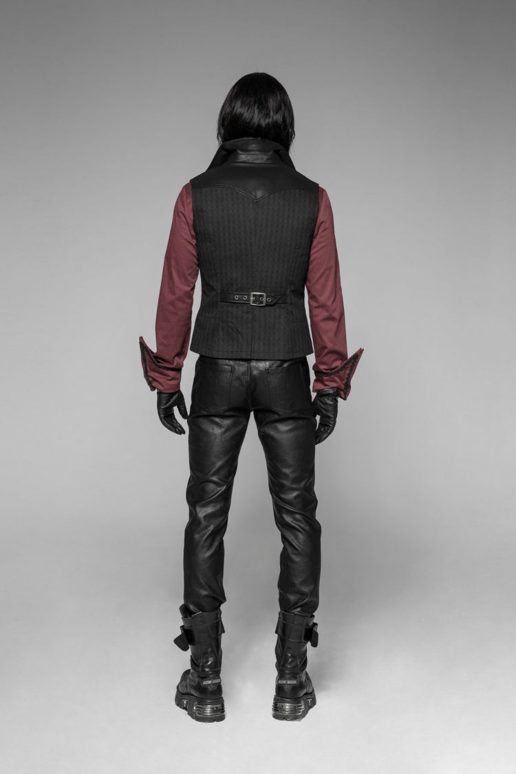 Steampunk Crossover Formal Vest with Metal Buckle