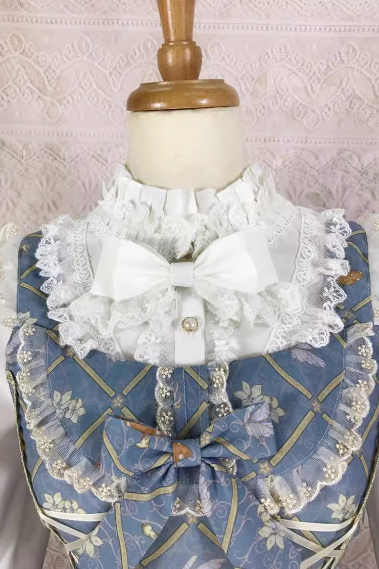 Elf Print JSK Dress with Ruffles, Bowknot, Sweet Lolita Style