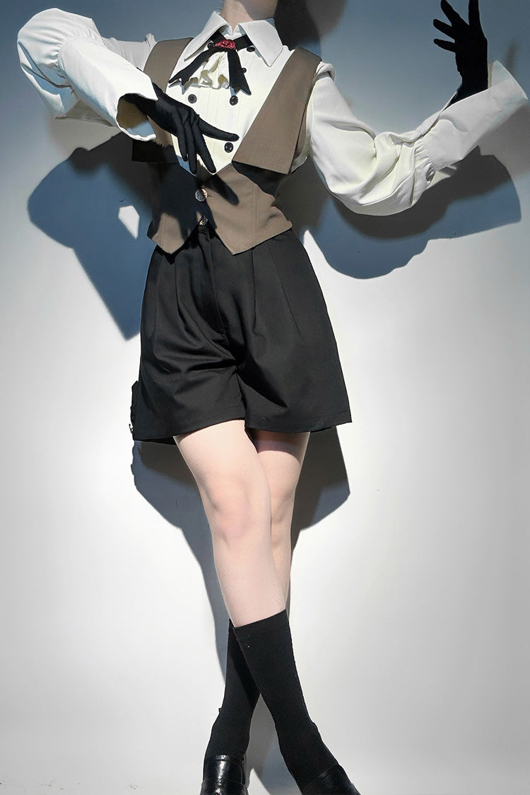 Ivory Long Sleeve Bow Prince Handsome Blouse