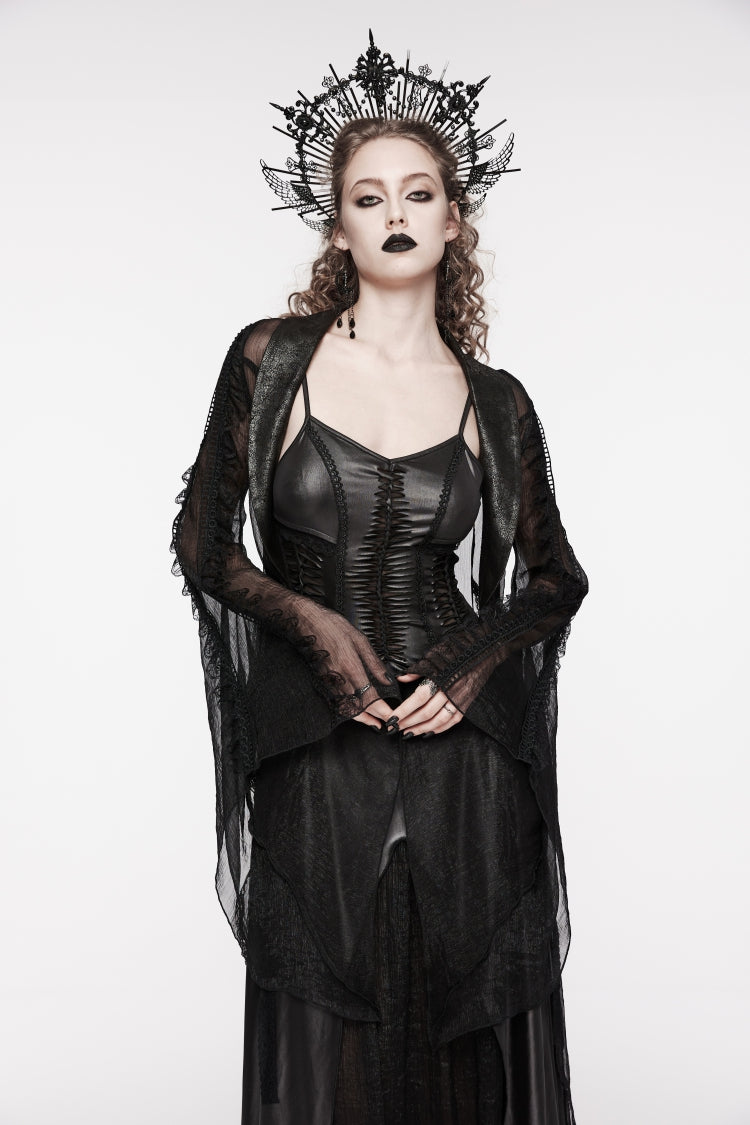 Off Shoulder Lace Lace-Up Slim Irregular Gothic Jsk Wedding Dress