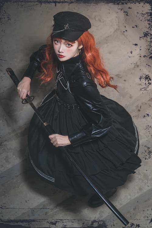 Cool Gothic Lolita JSK Dress with Night Owl Design