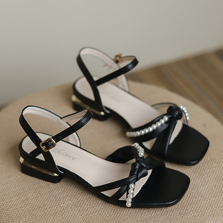 Pearl Chain Elegant Sandals
