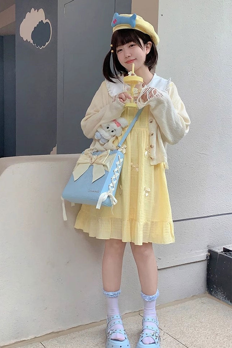 Ribbon Pearl Girly Lolita Shoulder Purse - 4 Shades