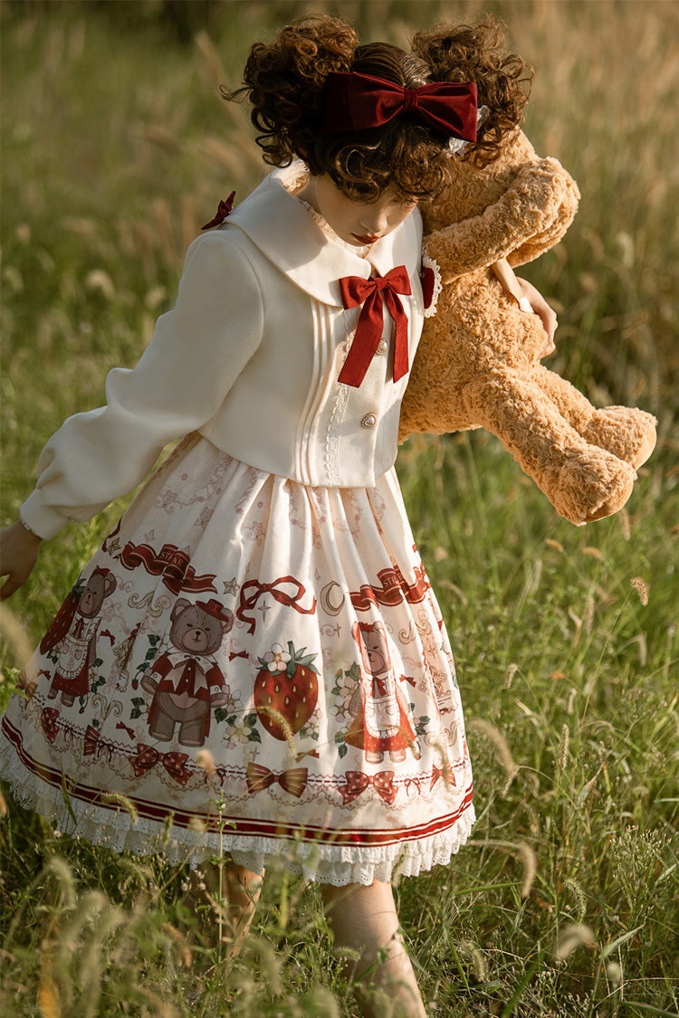 Sweet Princess Lolita JSK with Strawberry Print