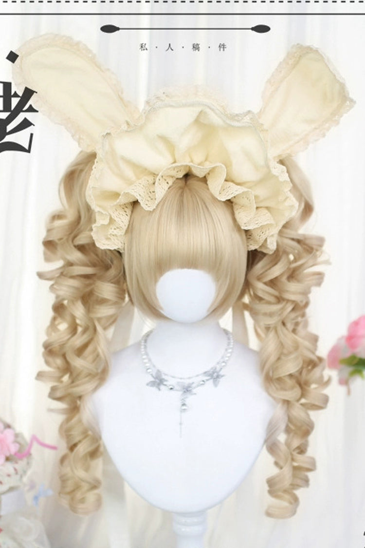 Light Yellow Roman Curl Sweet Lolita Wig