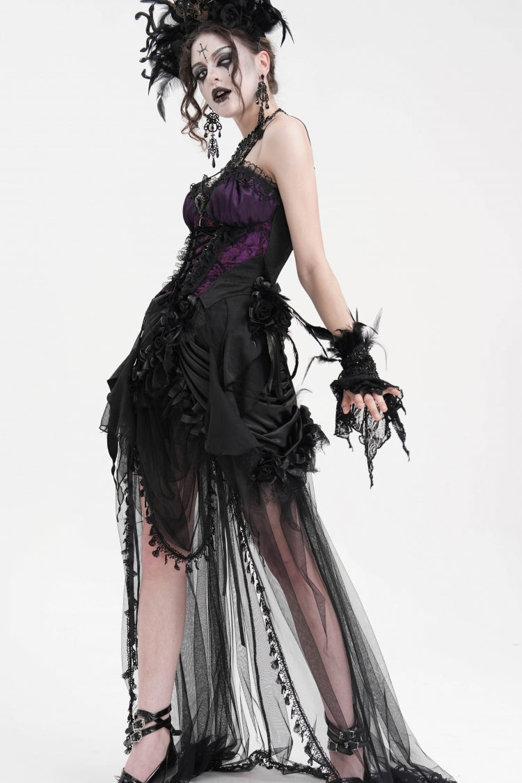 Heliotrope Lace-Up Overbust Gothic Corset
