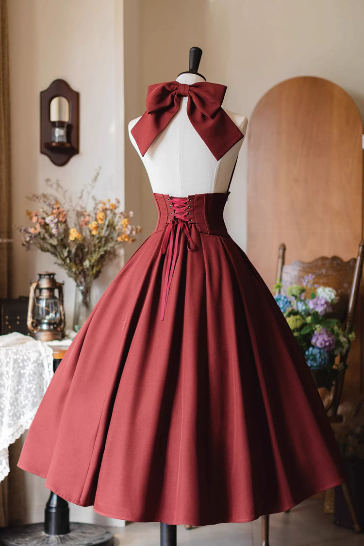 Halterneck Ruffled Fishbone Dress