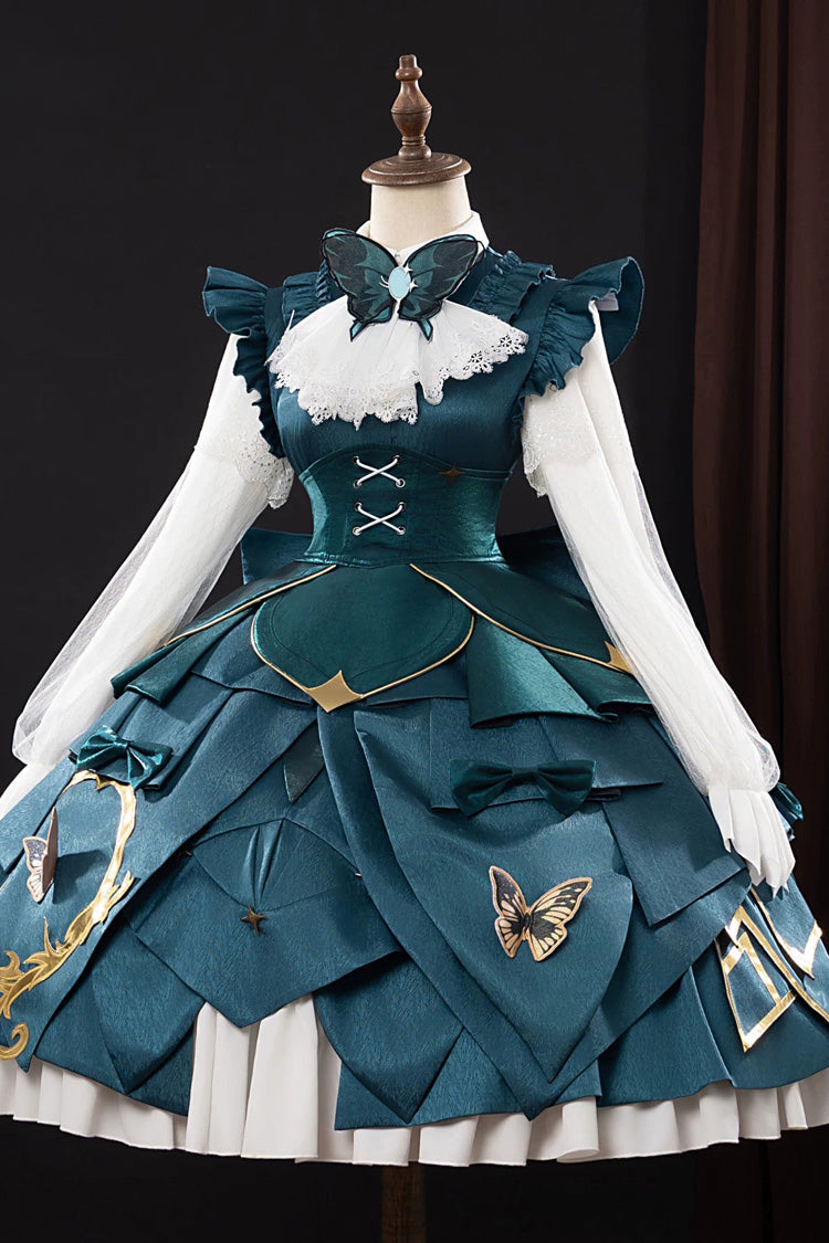 Identity V Gardener Cosplay Lolita Dress with Ruffled Bow