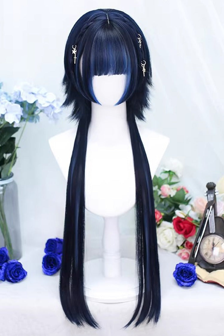 Stylish Braided Lolita Wig with Color Highlights