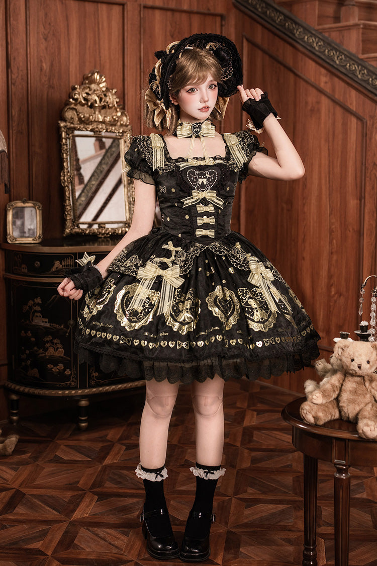 Classic Lolita Dress with Bow and Lace