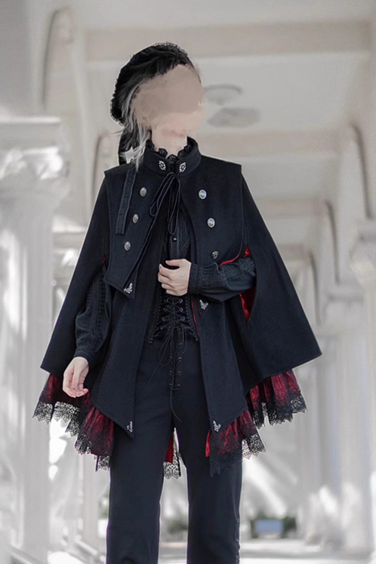 Gothic Prince Double-Breasted Ouji Cloak Coat, 3 Colorways