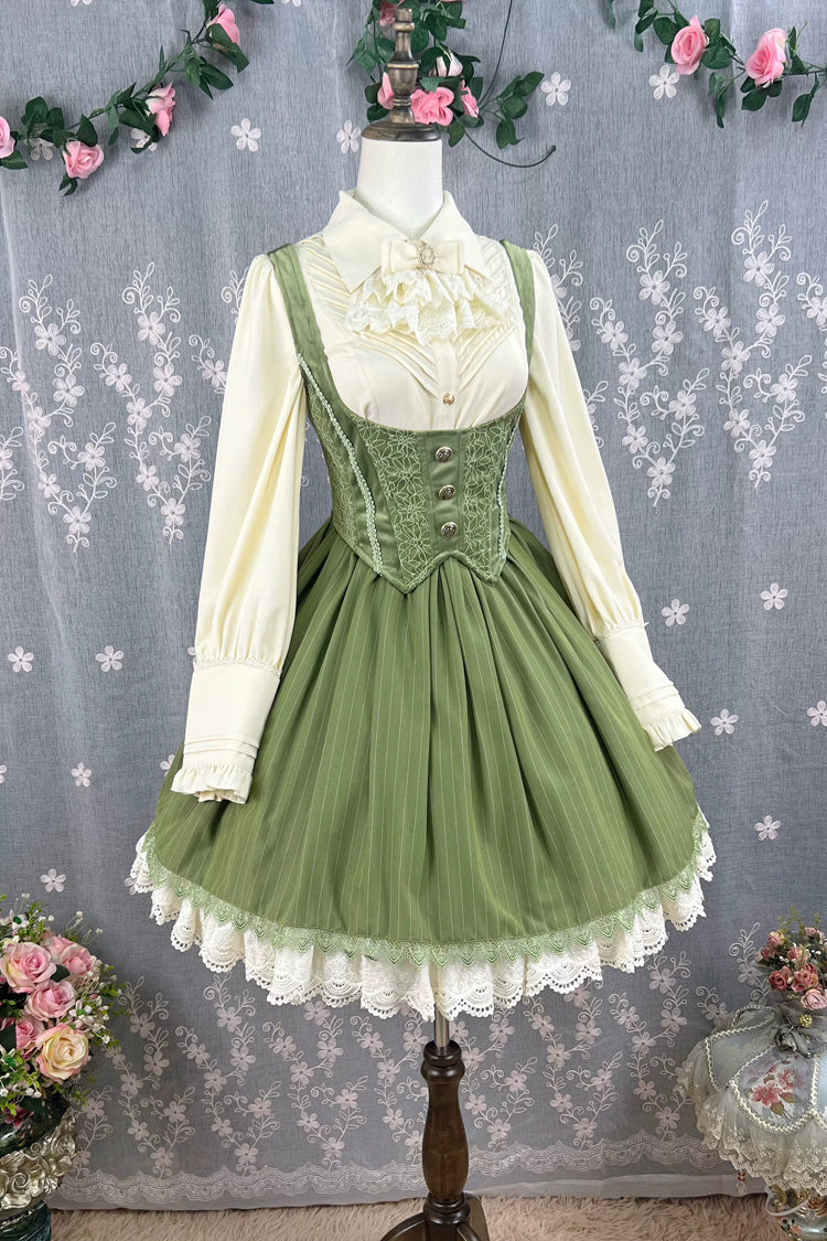 Printed Embroidered Bustier Jsk Dress - Dreamlike Realm