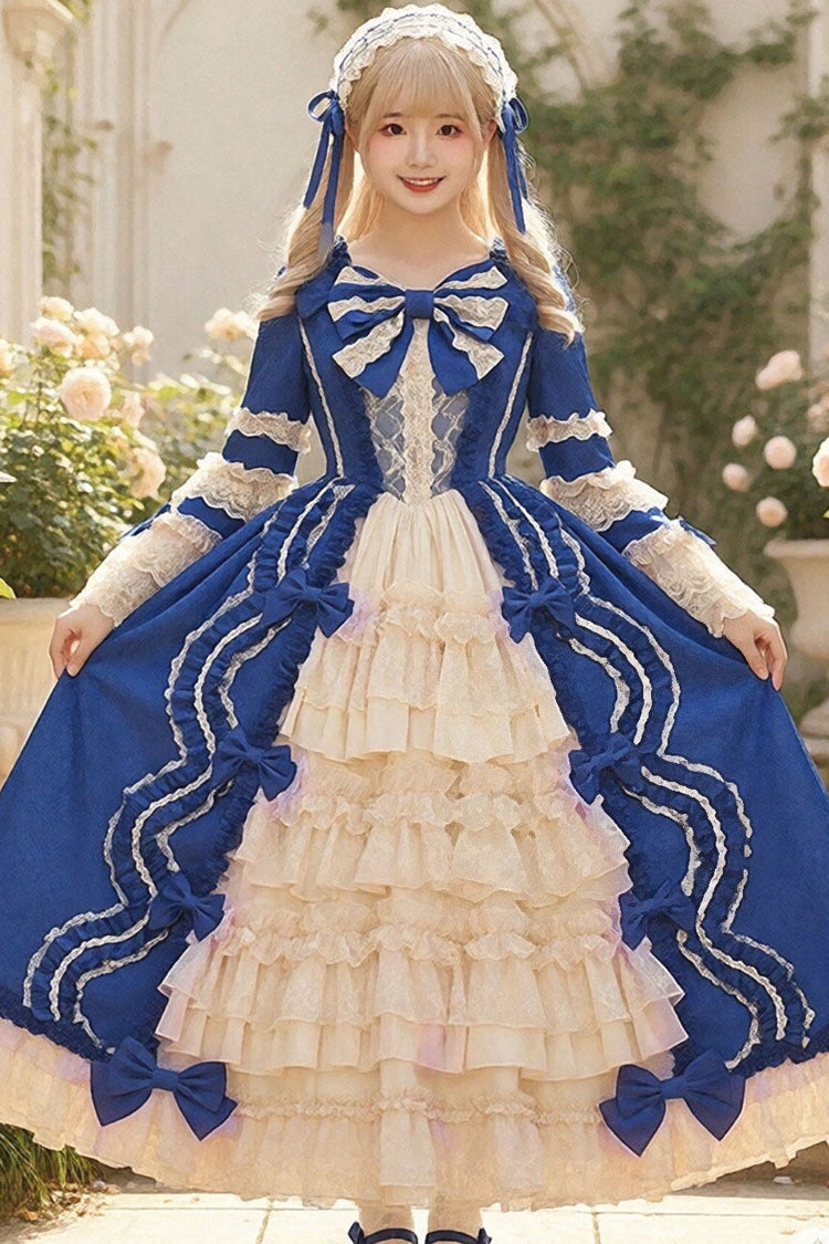 Victorian Princess Dress - Long Sleeve Ruffle Bow