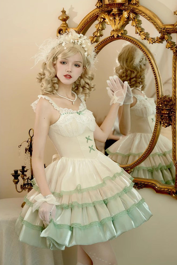 Layered Ruffle Sweet Lolita JSK - Glass Dream Ivory