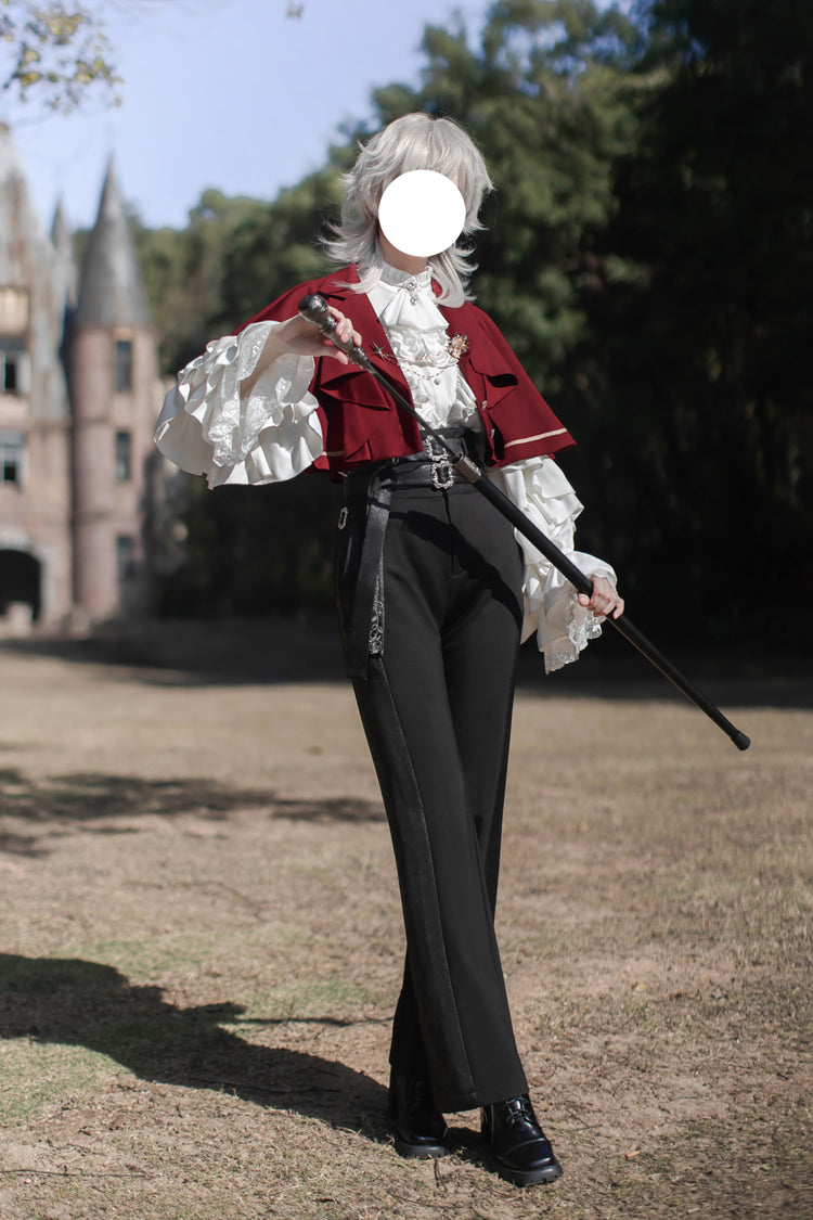 Noir Long-Sleeve Ruffled Ouji Skirt and Blouse - Day and Night Song
