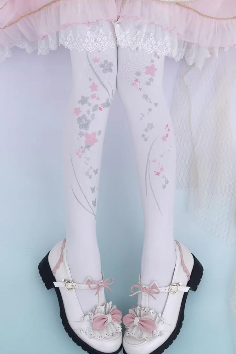Peach Blossom Fragrance Gorgeous Chinese Style Lolita Tights