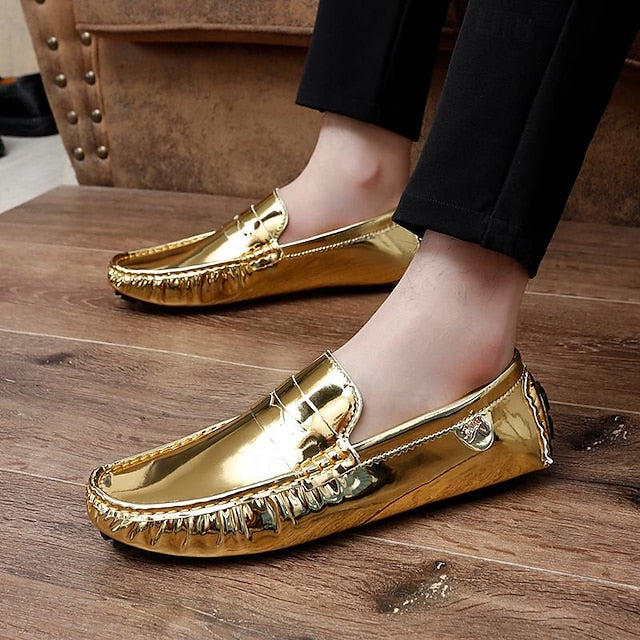 Penny Slip-Ons Loafers Driving Men's Leather PU