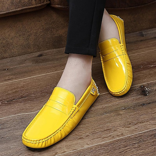 Penny Slip-Ons Loafers Driving Men's Leather PU