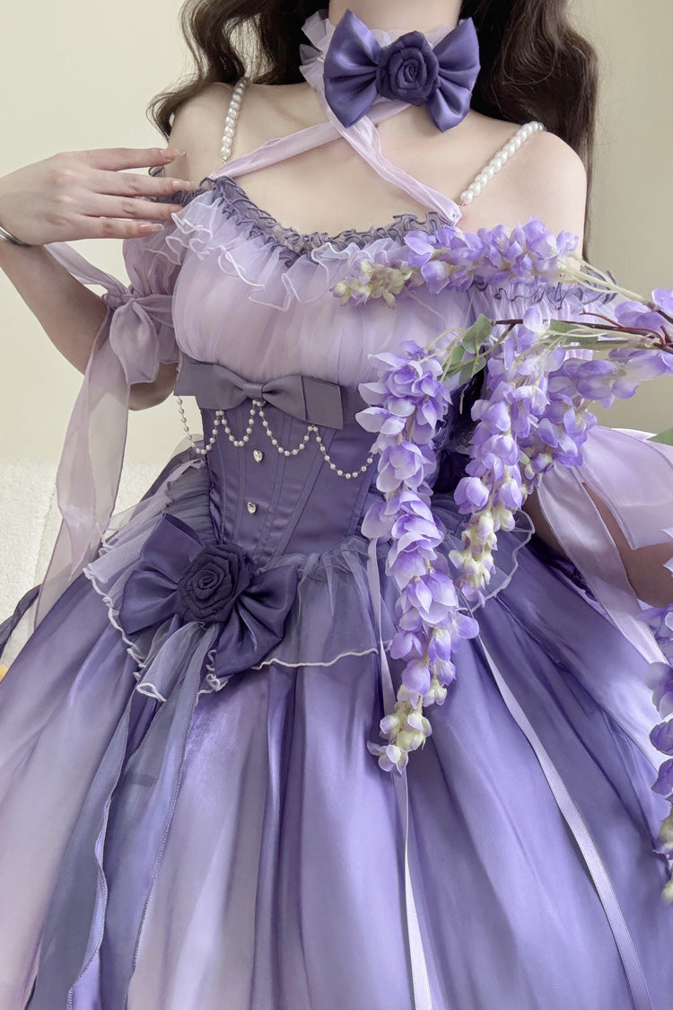 Lilac Bow Irregular Sweet Princess JSK Frock