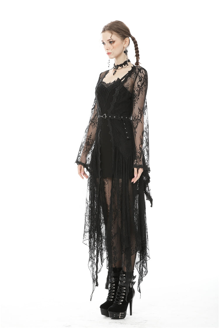 Black Lace Slim-Fit Daily Bodycon Dress